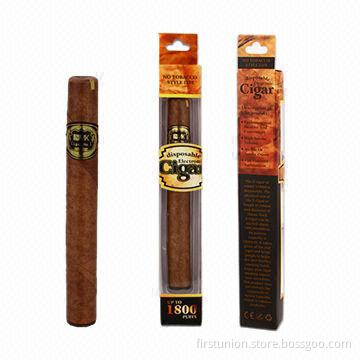 1,800 Puffs Disposable E-cigarettes with 1,300mAh Battery Capacity, CE and RoHS Marks